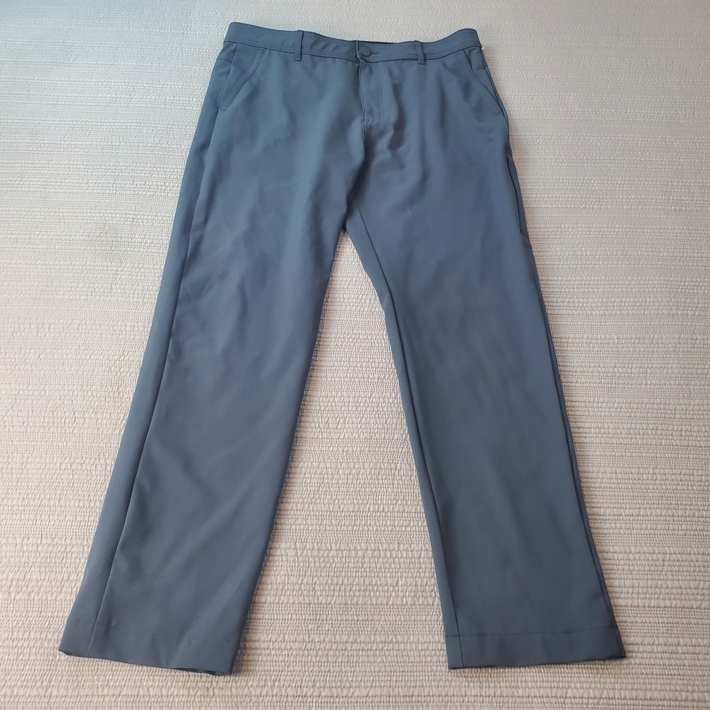 Hurley Chino Tech Pants Mens 34x32 Dusty Blue Performance Straight Leg Trousers